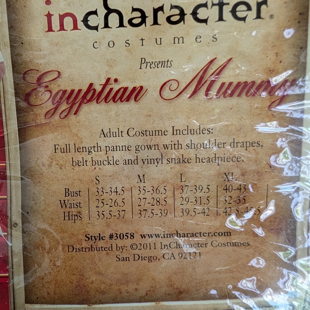 NWOT In Character Egyptian Mummy Size L - Picture 16 of 16
